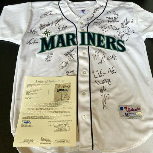 2001 Seattle Mariners 116-46 Season Team Signed Jersey Ichiro Suzuki JSA COA