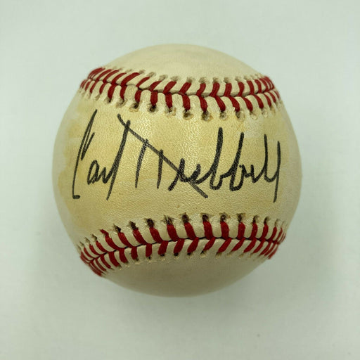 Vintage Carl Hubbell Pre Stroke 1970s Single Signed American League Baseball JSA