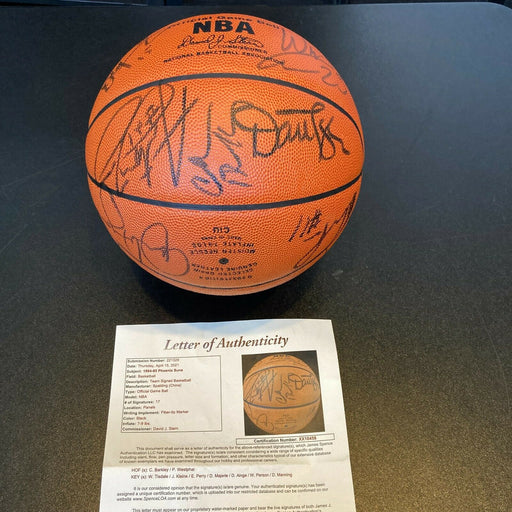 1994-95 Phoenix Suns Team Signed NBA Game Basketball Charles Barkley JSA COA