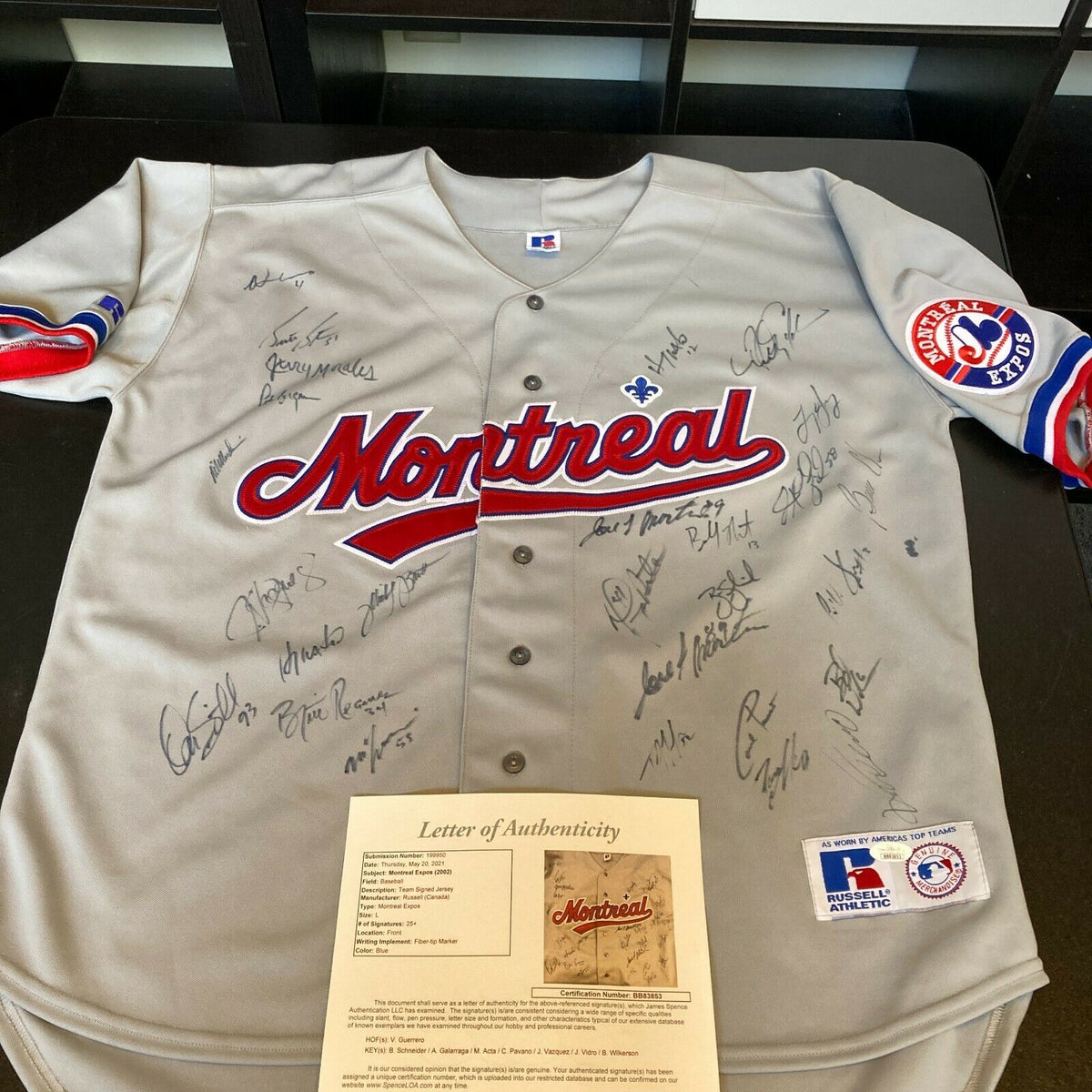 Vladimir Guerrero autograph signed HOF 18 Montreal Expos Jersey
