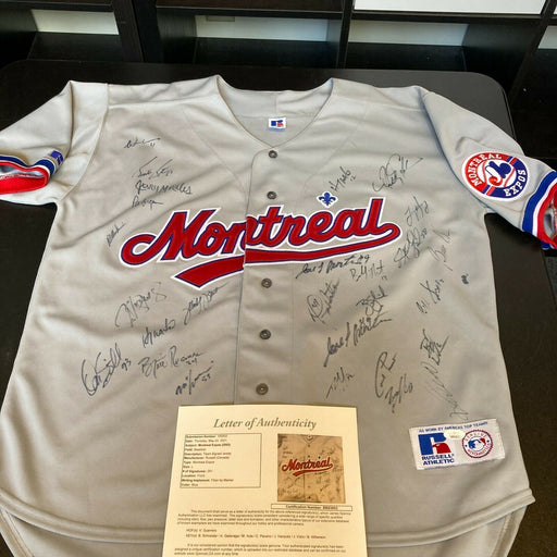 2002 Montreal Expos Team Signed Authentic Game Jersey Vladimir Guerrero JSA COA