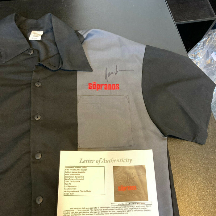 James Gandolfini Signed Tony Soprano Signed The Sopranos Shirt With JSA COA