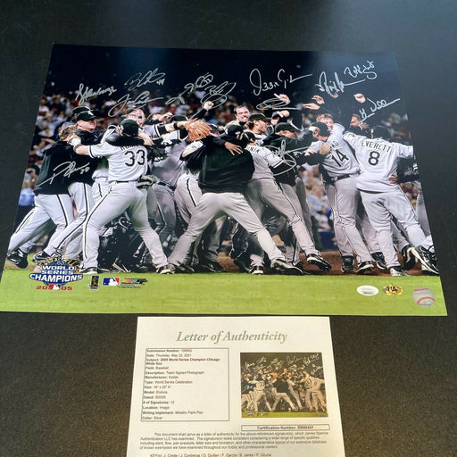 2005 Chicago White Sox World Series Champs Team Signed 16x20 Photo With JSA COA