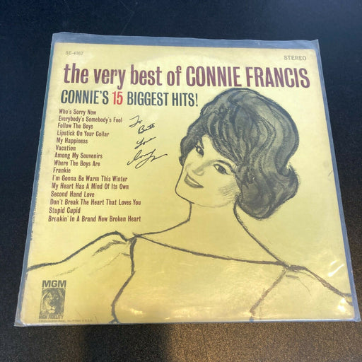 Connie Francis Signed Autographed Vintage LP Record