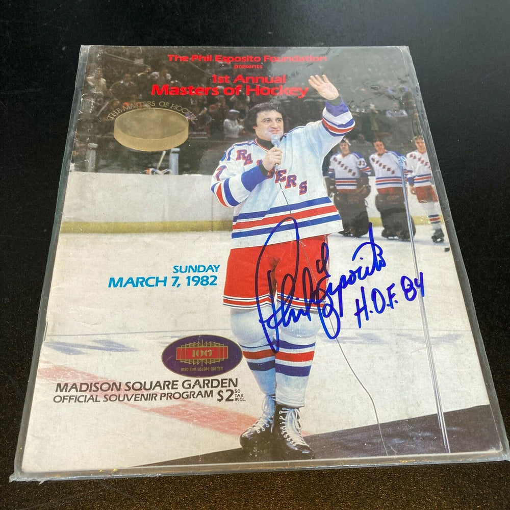 Phil Esposito & Rod Gilbert Signed Autographed 1982 Hockey Program