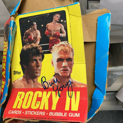 Burt Young Signed Vintage Rocky IV Topps Trading Cards Box Cover