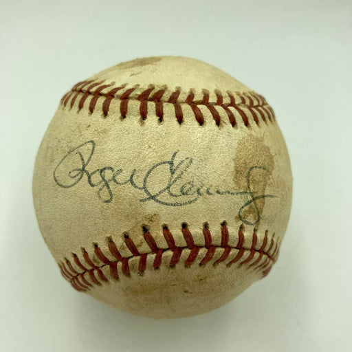 Roger Clemens & Wade Boggs 1980's Rookie Era Signed Game Used Baseball JSA COA