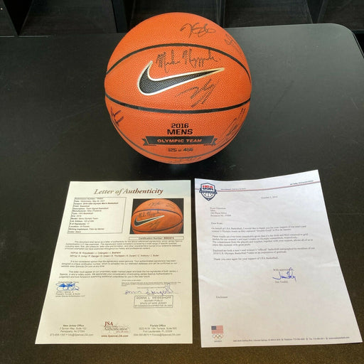 2016 Team USA Olympics Signed Basketball Kevin Durant Kyrie Irving JSA COA