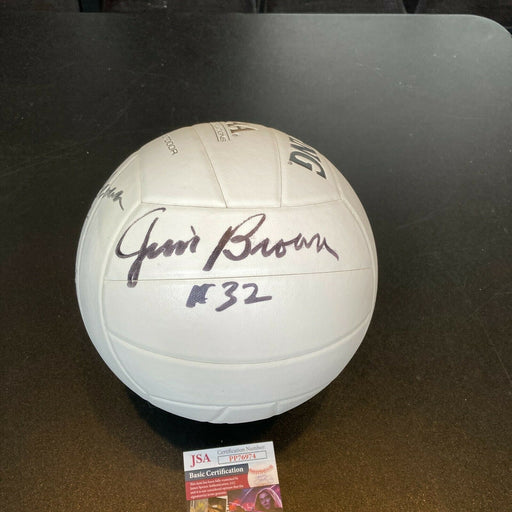 Rare Jim Brown #32 Signed Autographed Volleyball  With JSA COA