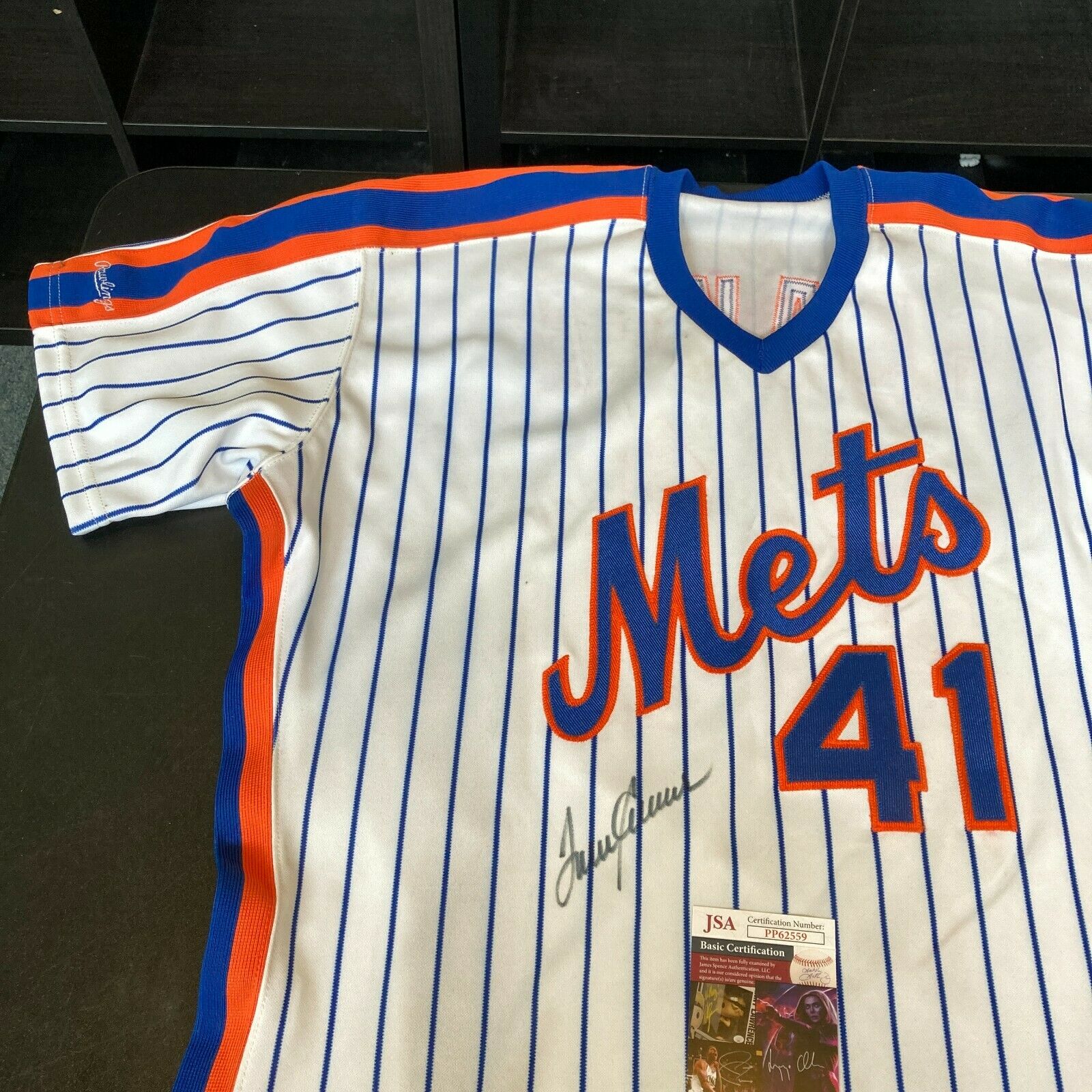 Tom Seaver Signed Authentic Game Issued 1990 New York Mets Jersey