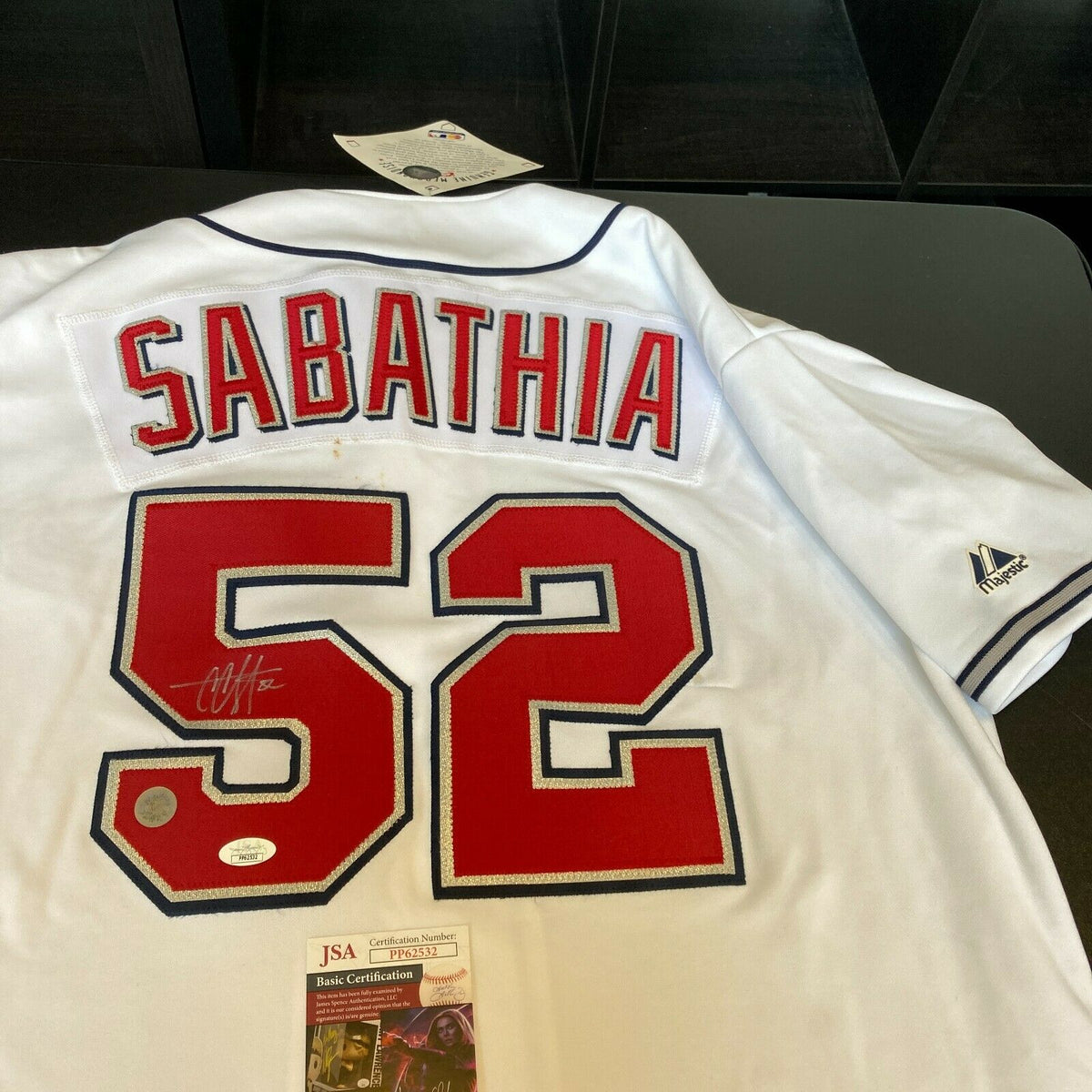 CC Sabathia Autographed Cleveland Indians Majestic Jersey- JSA Auth *5 –  The Jersey Source