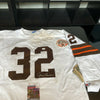 Jim Brown Signed Authentic Champion Throwback Cleveland Browns Game Jersey JSA