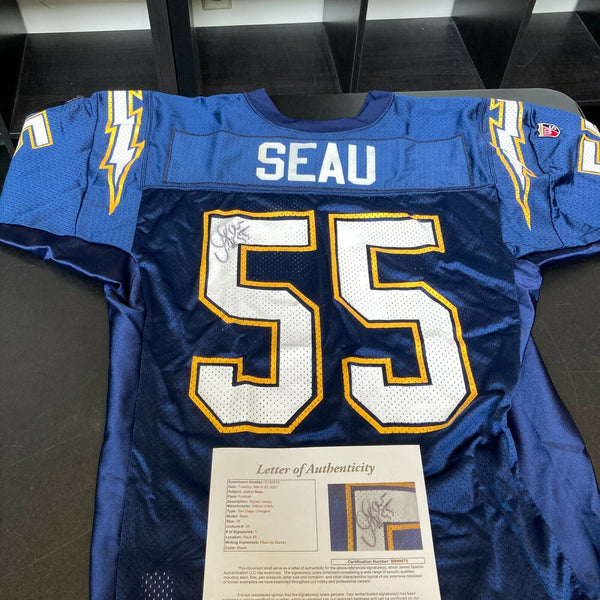 Mitchell & Ness Junior Seau Powder Blue Los Angeles Chargers Legacy Replica Jersey