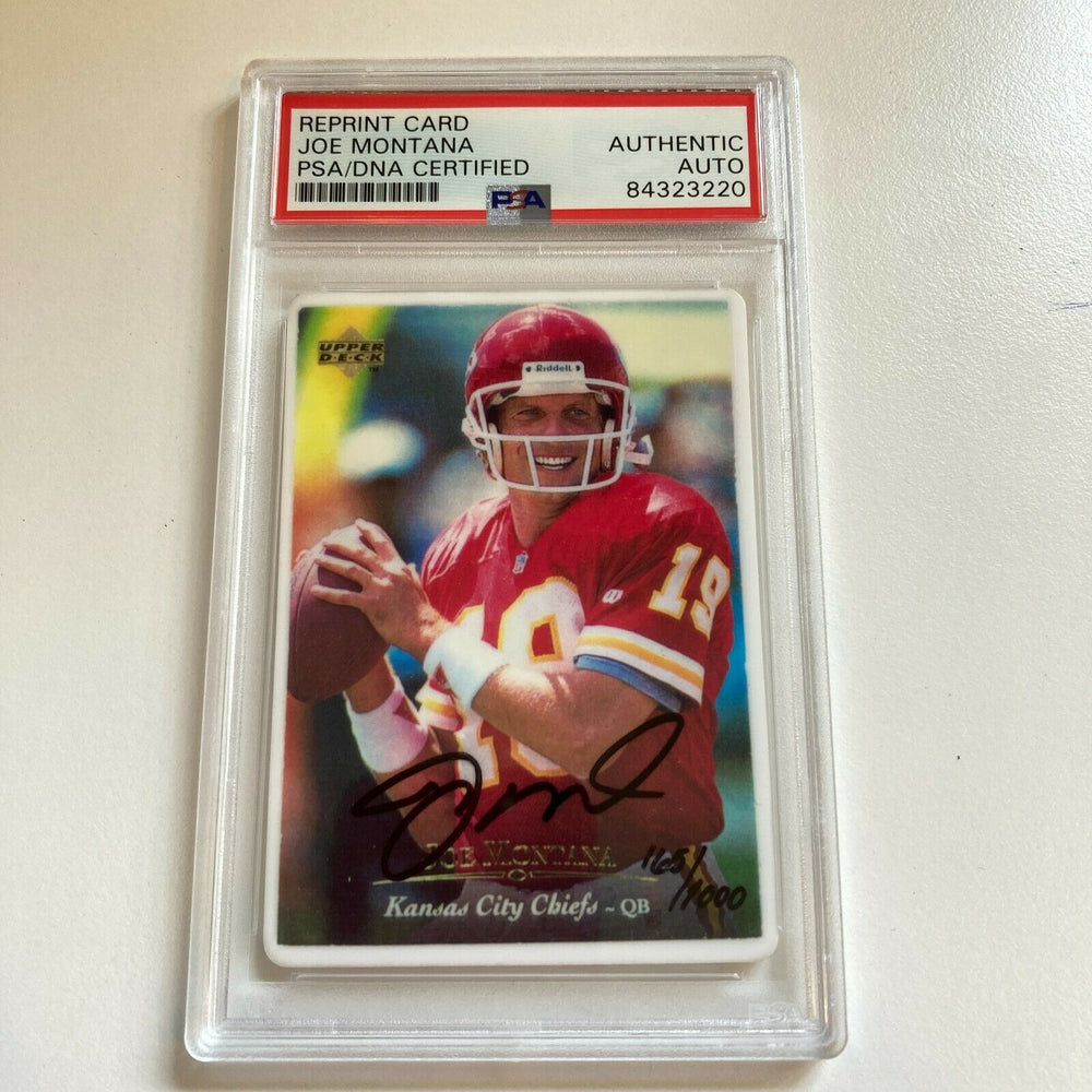 Joe Montana Signed Autographed 1995 Upper Deck Porcelain Card UDA & PSA DNA COA