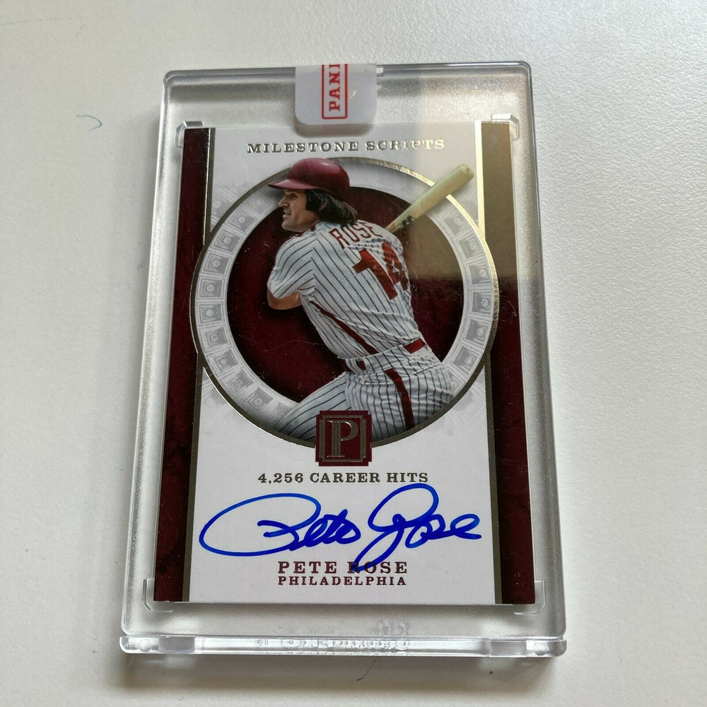 2016 Panini Pete Rose #18/99 Signed Autographed Baseball Card Auto