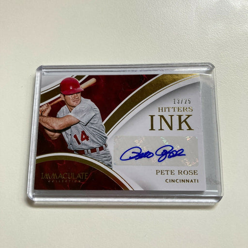 2016 Panini Immaculate Collection Pete Rose #13/25 Auto Signed Baseball Card