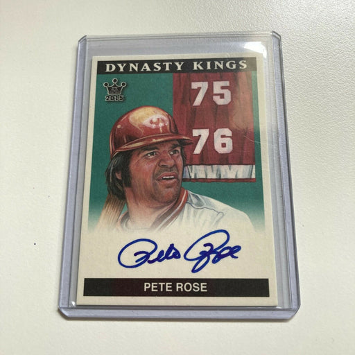 2015 Leaf Sportkings Pete Rose Auto Signed Autographed Baseball Card