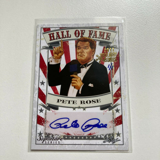 2016 Leaf Hall Of Fame Pete Rose 1/1 Auto One Of One Signed Baseball Card