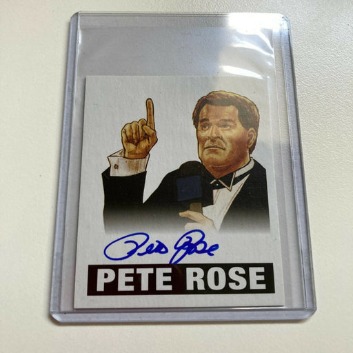 2012 Leaf Wrestling Pete Rose Auto Signed Autographed Baseball Card