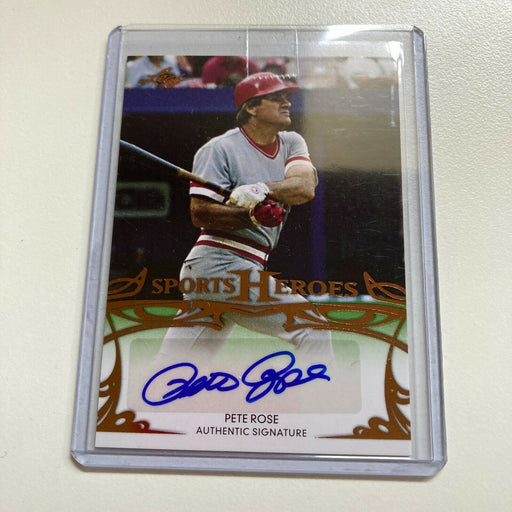 Leaf Sports Heroes Pete Rose #24/25 Auto Signed Autographed Baseball Card