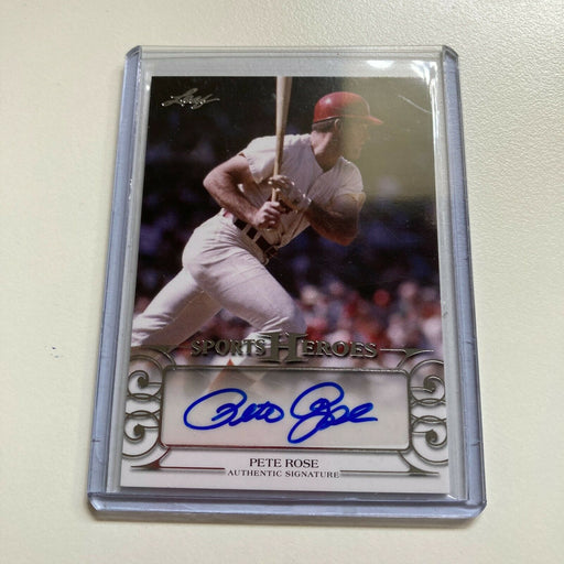 Leaf Sports Heroes Pete Rose #24/25 Auto Signed Autographed Baseball Card