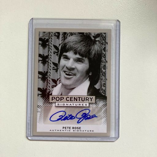 Leaf Pop Century Pete Rose Auto Signed Autographed Baseball Card