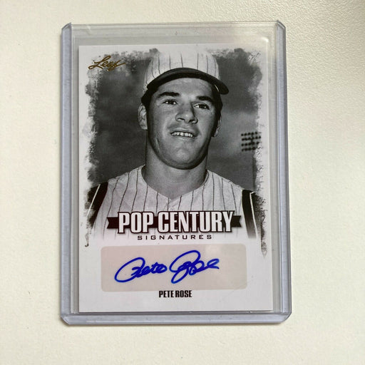 Leaf Pop Century Pete Rose Auto Signed Autographed Baseball Card