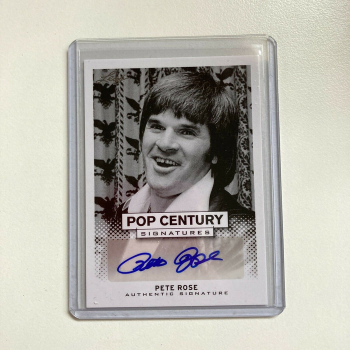 Leaf Pop Century Pete Rose Auto Signed Autographed Baseball Card