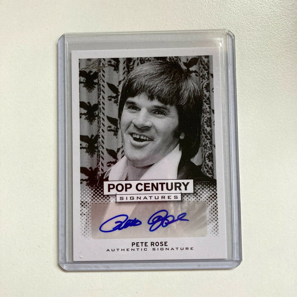 Leaf Pop Century Pete Rose Auto Signed Autographed Baseball Card