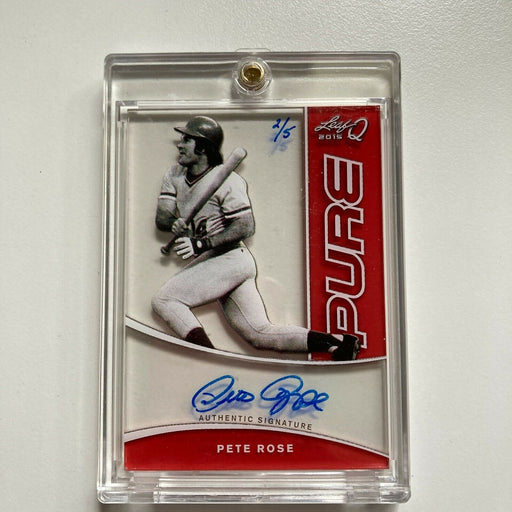 2015 Leaf Q Pete Rose #2/5 Auto Signed Autographed Baseball Card