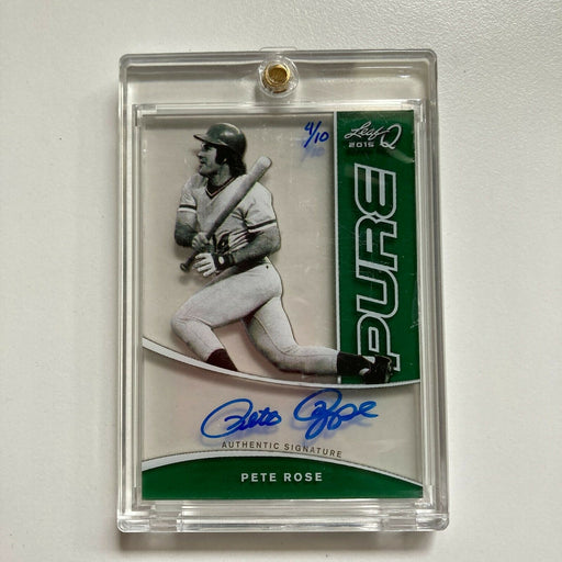2015 Leaf Q Pete Rose #9/10 Auto Signed Autographed Baseball Card