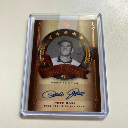 2011 Leaf Pete Rose #17/27 Auto Signed Autographed Baseball Card