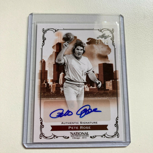 2013 Leaf National Convention Pete Rose Auto #5/20 Signed Baseball Card