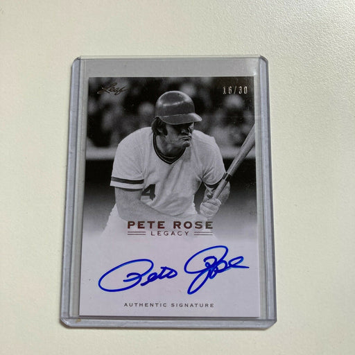 2011 Leaf Pete Rose Auto #16/30 Signed Autographed Baseball Card