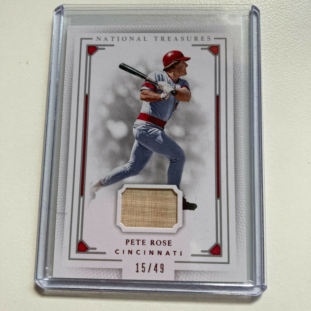 2016 Panini National Treasures Pete Rose Game Used Bat #15/49