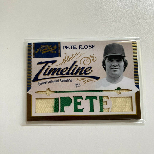 2011 Playoff Prime Cuts 1/1 Pete Rose Game Used Jersey Patch True One Of One