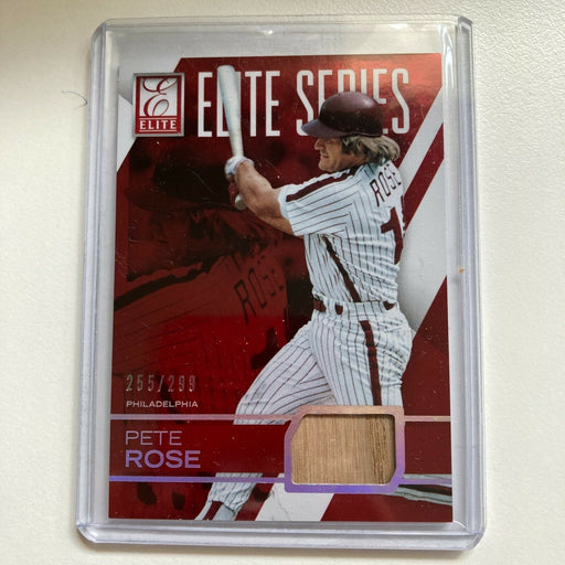 2015 Panini Donruss Elite Pete Rose #/299 Game Used Bat Card