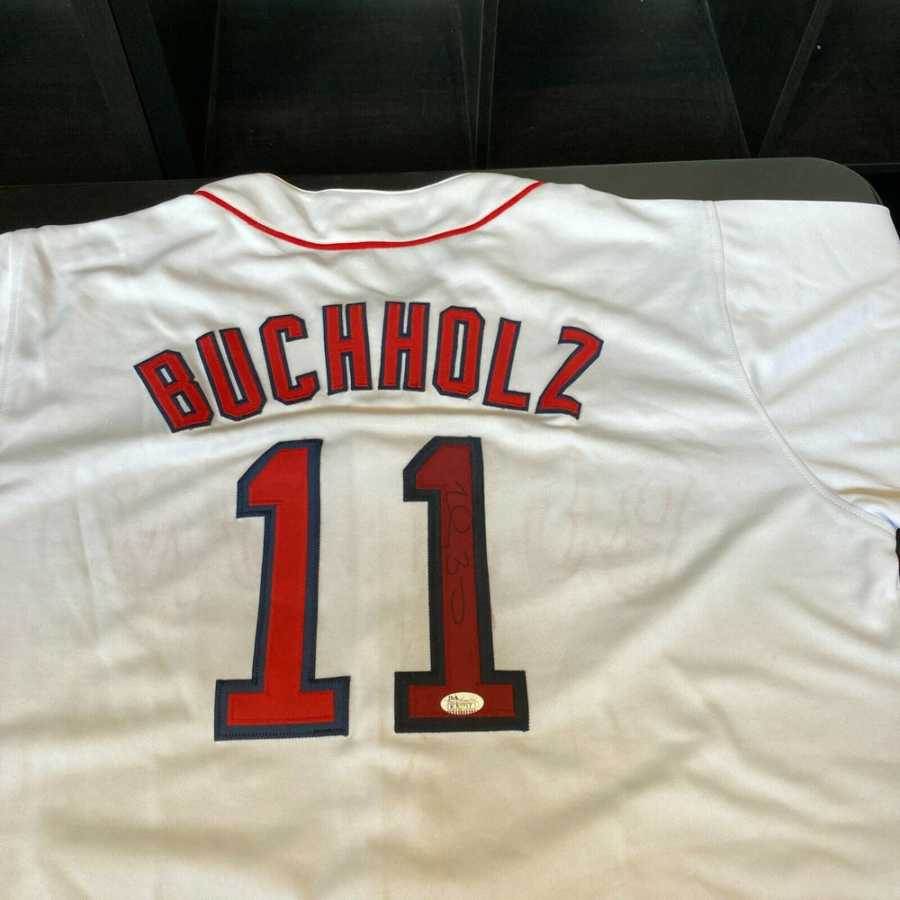 Clay Buchholz Signed Autographed Boston Red Sox Jersey With JSA Sticker