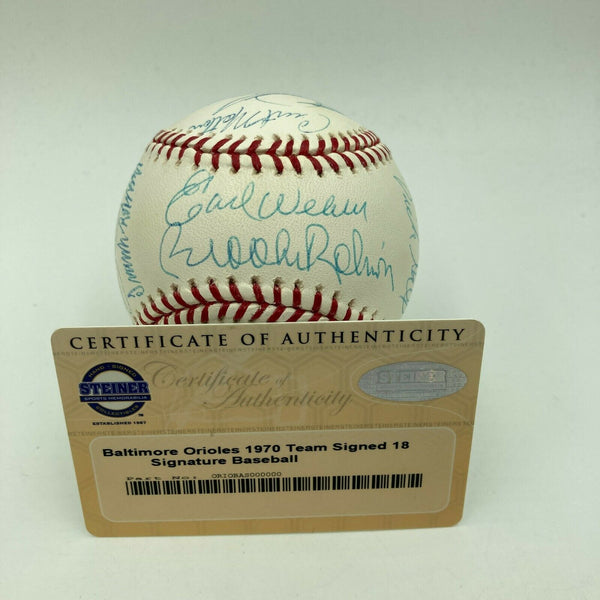 1970 Baltimore Orioles World Series Champs Team Signed Baseball With JSA COA