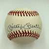 Beautiful Mickey Mantle Signed American League Baseball JSA Graded MINT 9