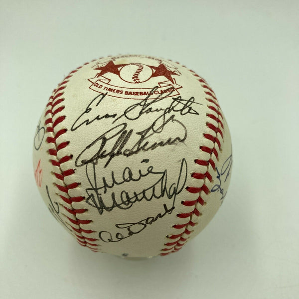 Ted Kluszewski Richie Ashburn Lou Brock Old Timers Day Multi Signed Baseball