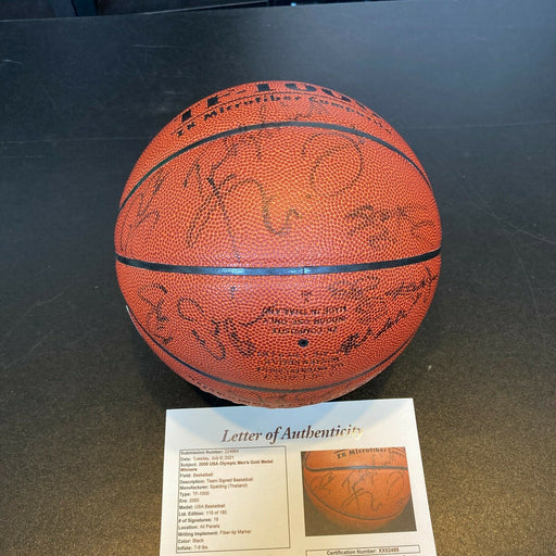2000 Team USA Olympics Team Signed Basketball Gold Medal Vince Carter JSA COA