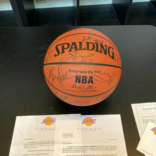 1997-98 Houston Rockets Team Signed Spalding NBA Basketball JSA COA Team Letter