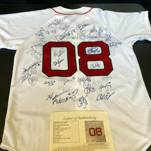 2008 Boston Red Sox Team Signed Jersey David Ortiz Manny Ramirez JSA COA