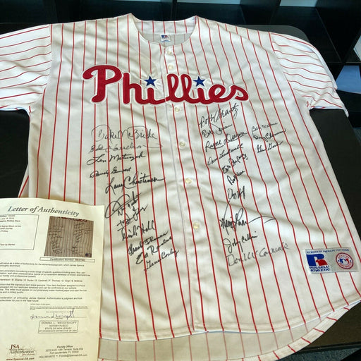 Philadelphia Phillies Legends Multi Signed Authentic Jersey With 24 Sigs JSA COA