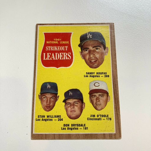 1962 Topps #60 Sandy Koufax Don Drysdale Strikeout Leaders