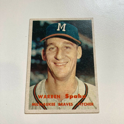 1957 Topps Warren Spahn #90