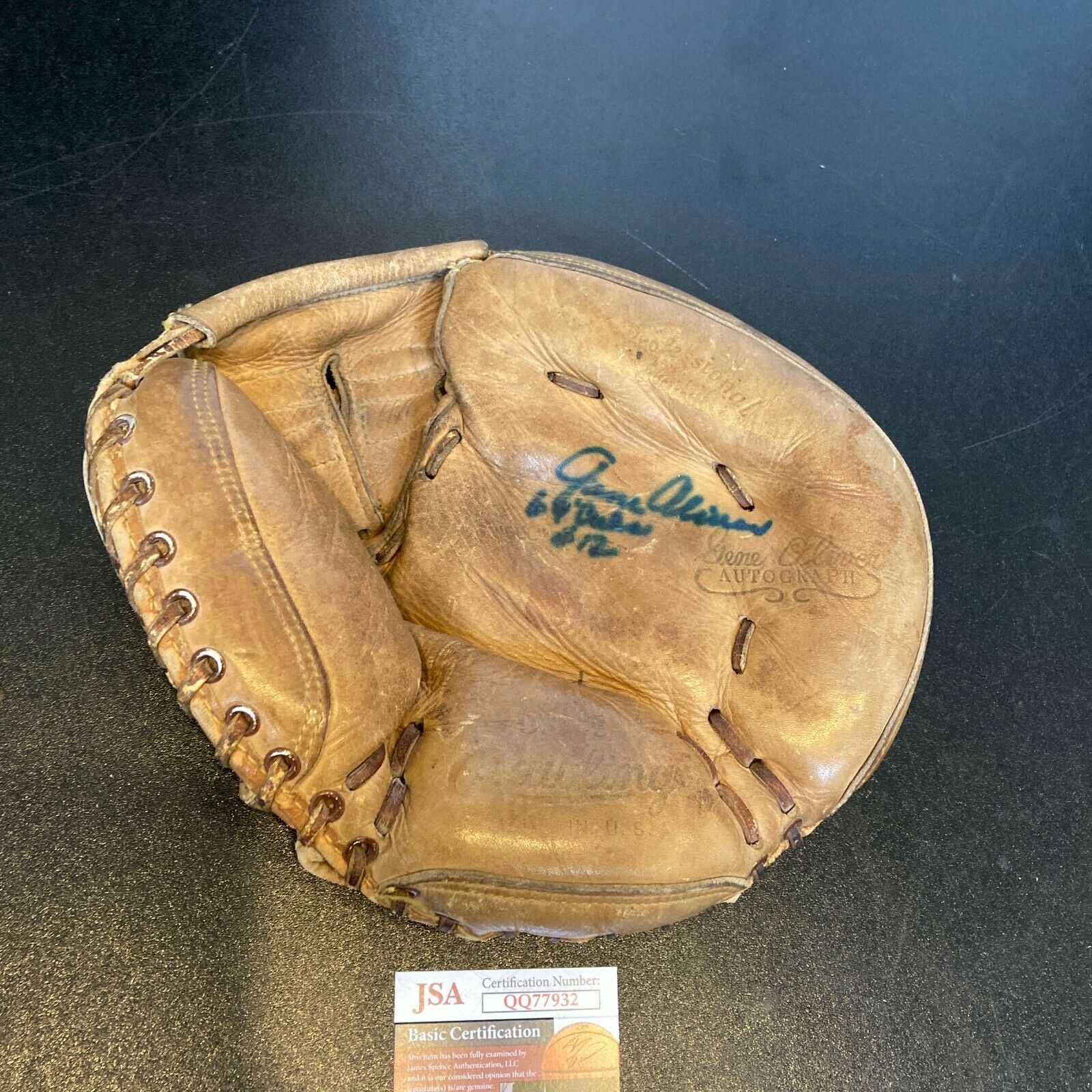 Ron Santo Signed 1960's Game Model Baseball Glove Chicago Cubs JSA COA