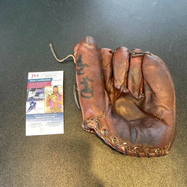 Andy Pafko Signed 1950's Game Model Baseball Glove Chicago Cubs JSA COA