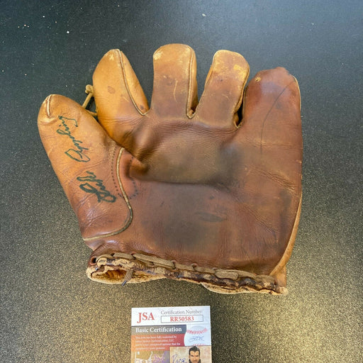 Luke Appling Signed 1940's Game Model Baseball Glove JSA COA